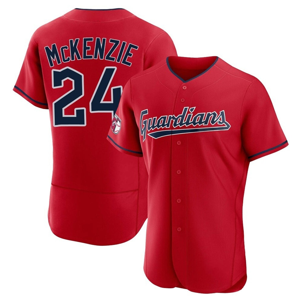 Vanessashop C.Guardians #24 Triston McKenzie Player Red Limited Elite Home Stitched Jerseys