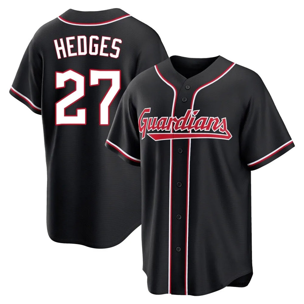 Vanessashop C.Guardians #27 Austin Hedges Player Black Fashion Out Home Game Stitched Jerseys