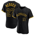 Vanessashop C.Guardians #27 Austin Hedges Player Black Snake Skin City Limited Elite Home Stitched Jerseys