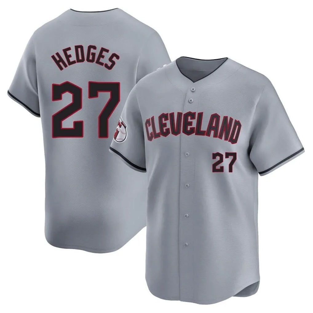 Vanessashop C.Guardians #27 Austin Hedges Player Gray Road Limited Home Stitched Jerseys