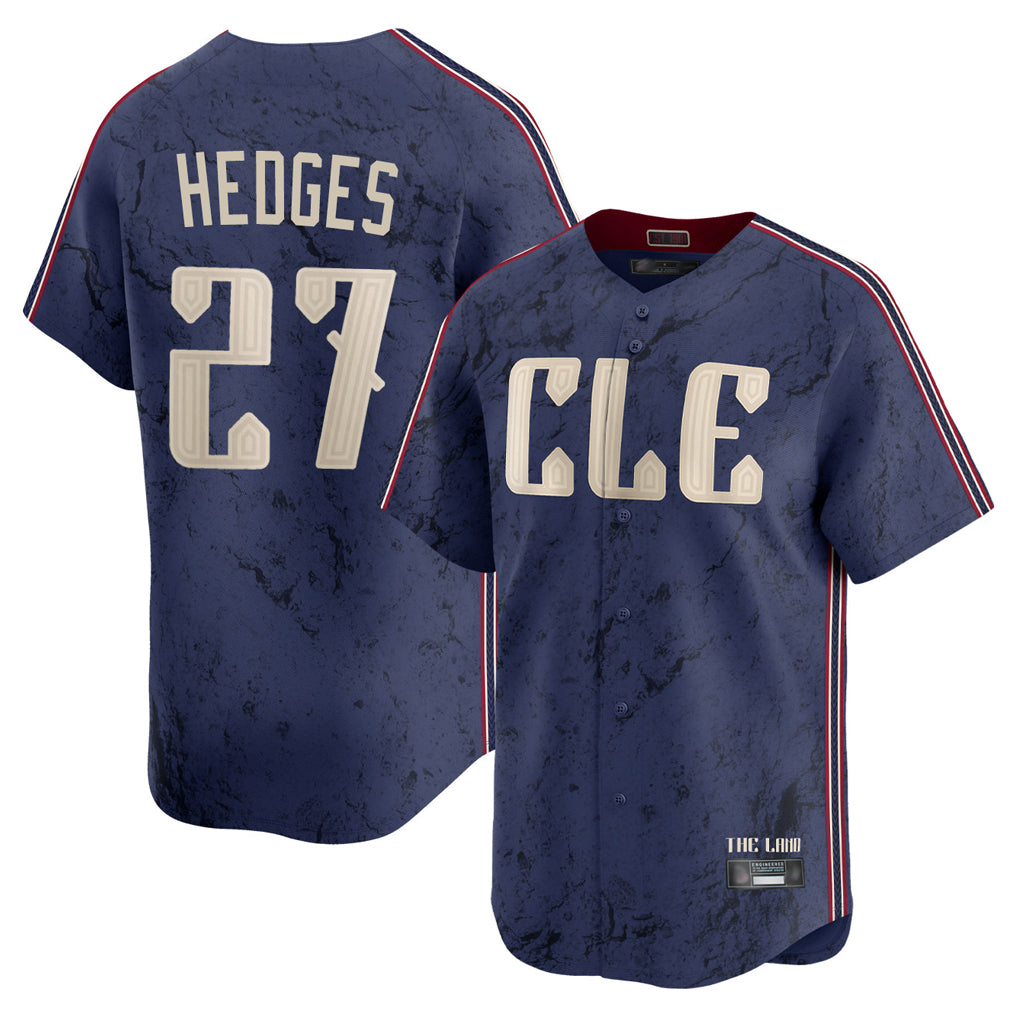 Vanessashop C.Guardians #27 Austin Hedges Player Navy City Connect Limited Home Stitched Jerseys