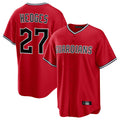 Vanessashop C.Guardians #27 Austin Hedges Player Red Home Game Stitched Jerseys