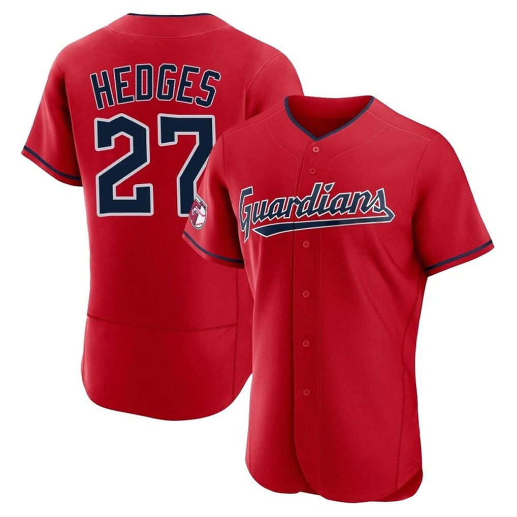 Vanessashop C.Guardians #27 Austin Hedges Player Red Limited Elite Home Stitched Jerseys