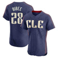 Vanessashop C.Guardians #28 Tanner Bibee Player Navy City Connect Limited Elite Home Stitched Jerseys