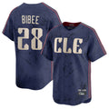 Vanessashop C.Guardians #28 Tanner Bibee Player Navy City Connect Limited Home Stitched Jerseys