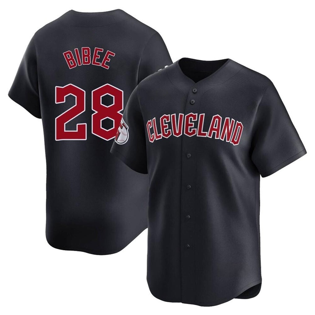 Vanessashop C.Guardians #28 Tanner Bibee Player Navy Limited Home Game Stitched Jerseys