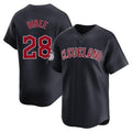 Vanessashop C.Guardians #28 Tanner Bibee Player Navy Limited Home Game Stitched Jerseys