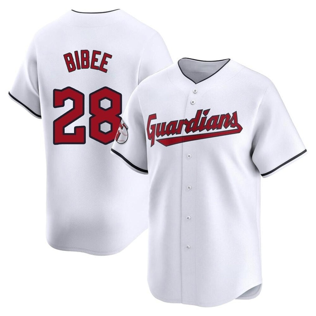 Vanessashop C.Guardians #28 Tanner Bibee Player White Limited Home Stitched Jerseys