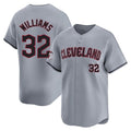 Vanessashop C.Guardians #32 Gavin Williams Player Gray Road Limited Home Game Stitched Jerseys