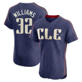 Vanessashop C.Guardians #32 Gavin Williams Player Navy City Connect Limited Elite Home Stitched Jerseys