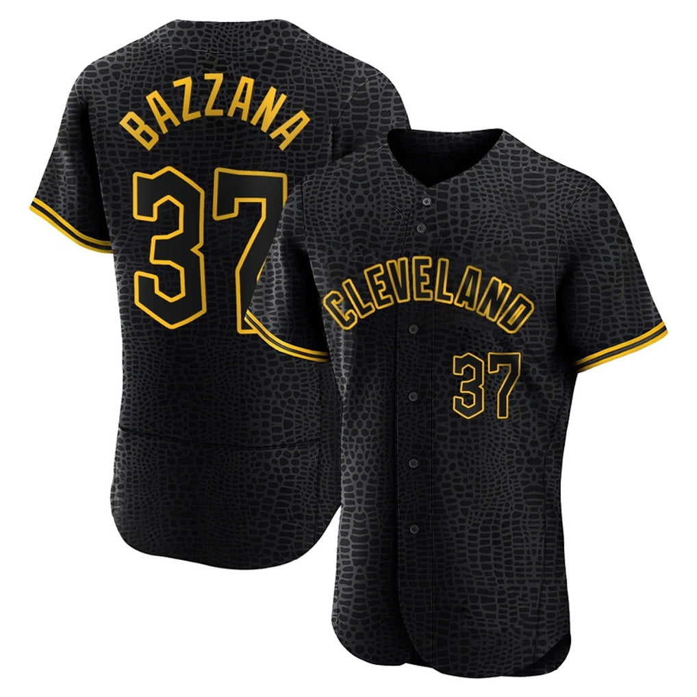 Vanessashop C.Guardians #37 Travis Bazzana Player Black Snake Skin City Limited Elite Home Stitched Jerseys