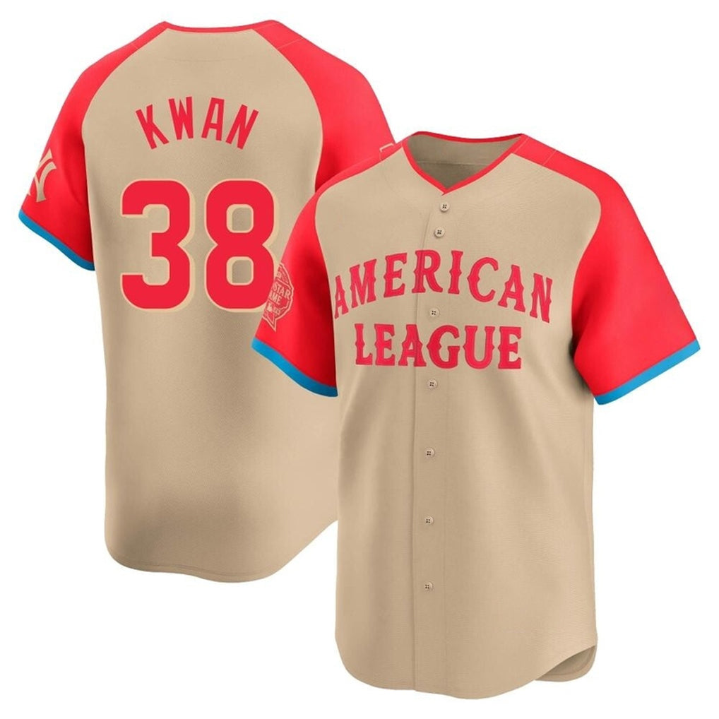 Vanessashop C.Guardians #38 Steven Kwan Player Cream American League All-Star Limited Home Stitched Jerseys