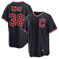 Vanessashop C.Guardians #38 Steven Kwan Player Navy Home Game Stitched Jerseys