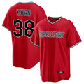Vanessashop C.Guardians #38 Steven Kwan Player Red Home Game Stitched Jerseys