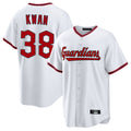 Vanessashop C.Guardians #38 Steven Kwan Player White Game Home Stitched Jerseys