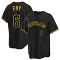 Vanessashop C.Guardians #6 David Fry Player Black Snake Skin City Home Game Stitched Jerseys