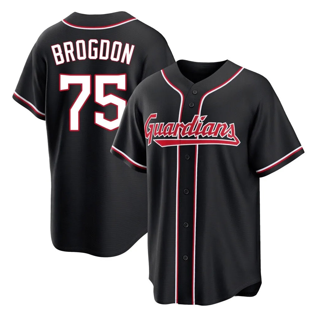 Vanessashop C.Guardians #75 Connor Brogdon Player Black Fashion Out Home Game Stitched Jerseys