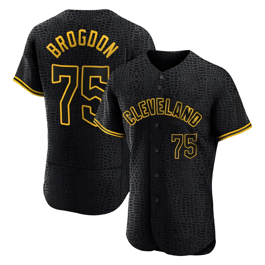 Vanessashop C.Guardians #75 Connor Brogdon Player Black Snake Skin City Limited Elite Home Stitched Jerseys