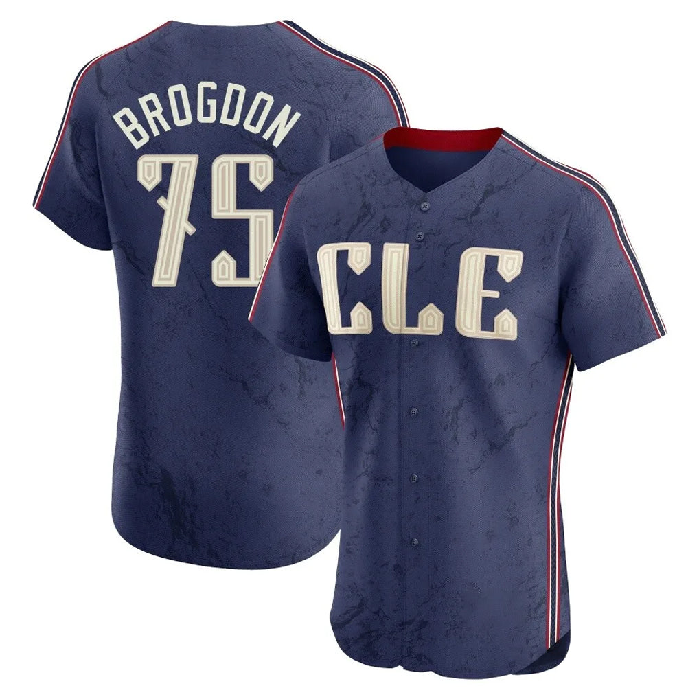 Vanessashop C.Guardians #75 Connor Brogdon Player Navy City Connect Limited Elite Home Stitched Jerseys