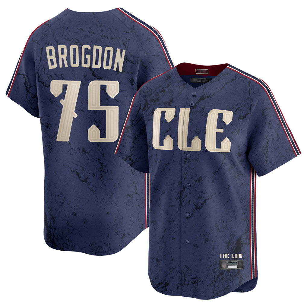 Vanessashop C.Guardians #75 Connor Brogdon Player Navy City Connect Limited Home Stitched Jerseys