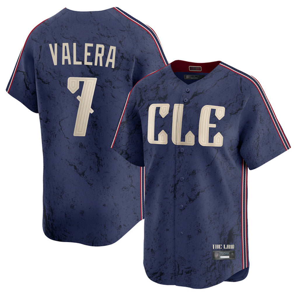 Vanessashop C.Guardians #7 George Valera Player Navy City Connect Limited Home Stitched Jerseys