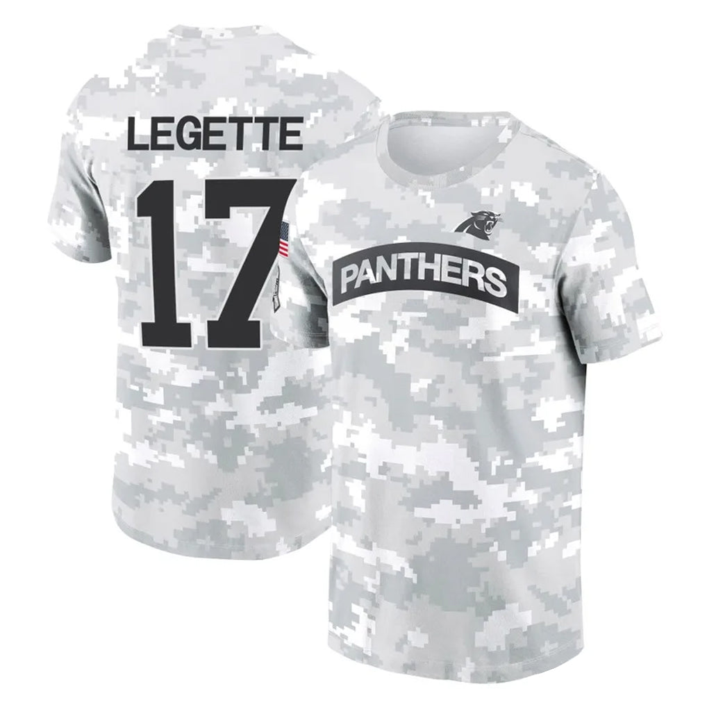 Vanessashop C.Panthers #17 Xavier Legette Player Arctic Camo Salute to Service T-Shirt Hoodies Stitched Jerseys