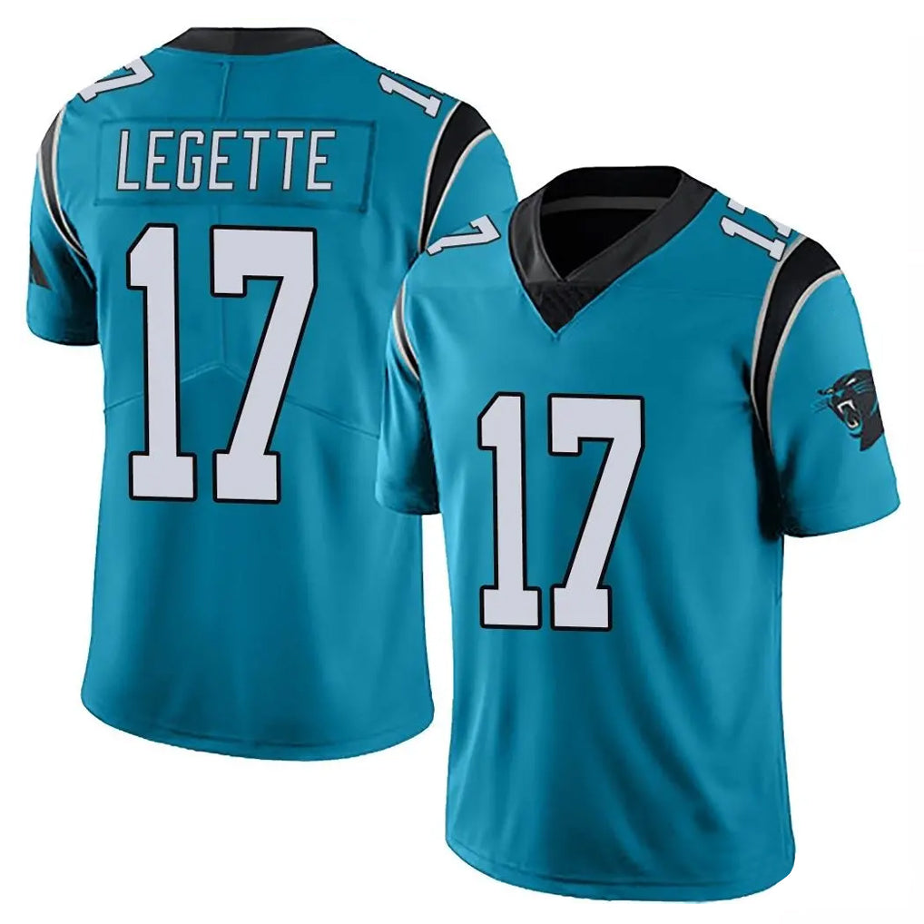 Vanessashop C.Panthers #17 Xavier Legette Player Blue Vapor Untouchable Limited Game Stitched Jerseys