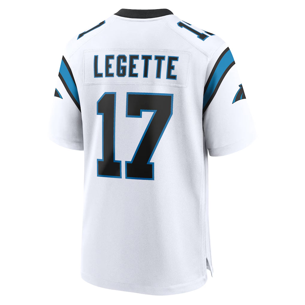 Vanessashop C.Panthers #17 Xavier Legette Player White Home Game Stitched Jerseys