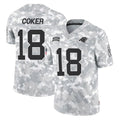 Vanessashop C.Panthers #18 Jalen Coker Player Arctic Camo Salute to Service Limited Game Stitched Jerseys