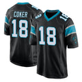 Vanessashop C.Panthers #18 Jalen Coker Player Black Game Stitched Jerseys
