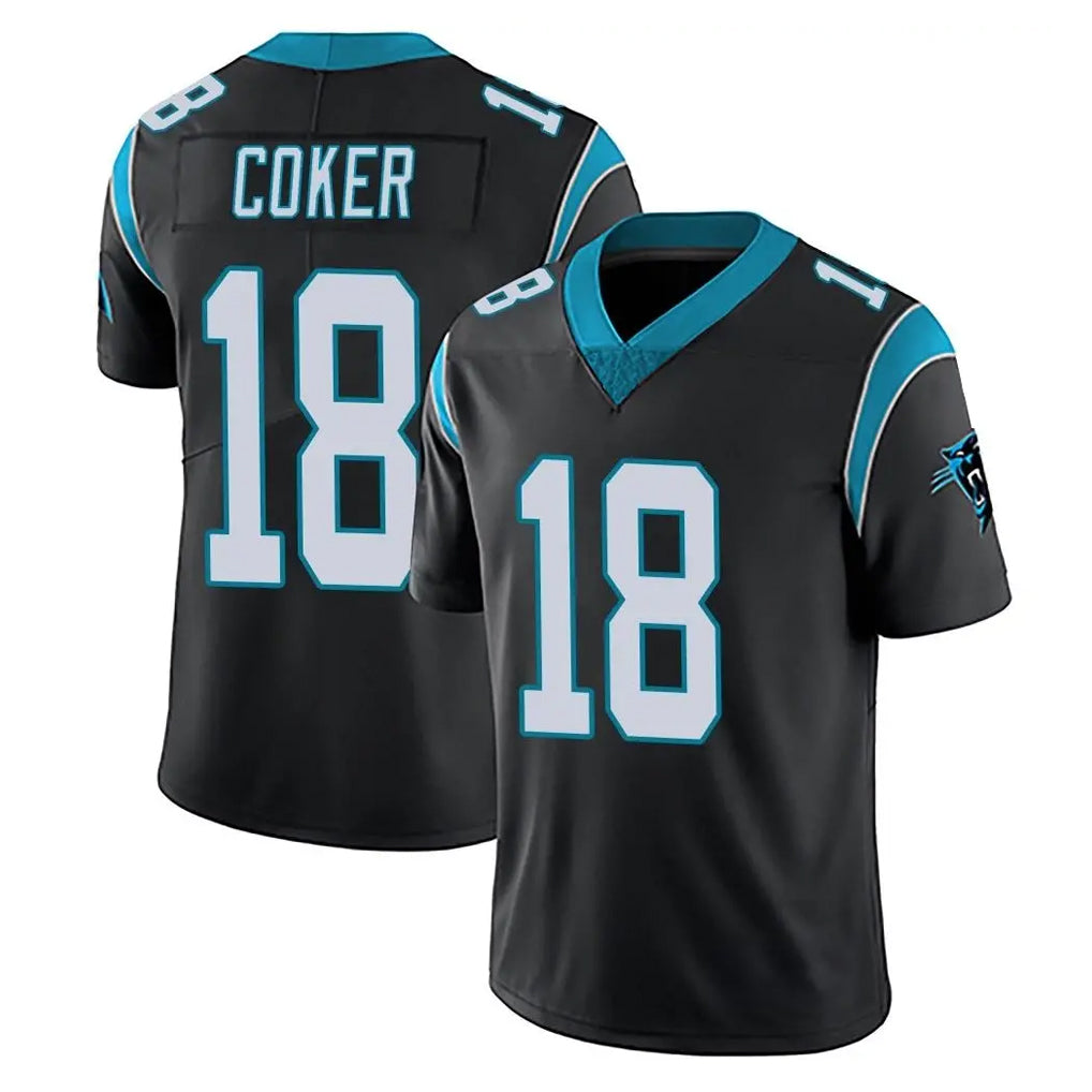 Vanessashop C.Panthers #18 Jalen Coker Player Black Vapor Untouchable Limited Game Stitched Jerseys