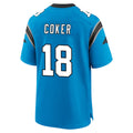 Vanessashop C.Panthers #18 Jalen Coker Player Blue Home Game Stitched Jerseys