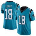 Vanessashop C.Panthers #18 Jalen Coker Player Blue Vapor Untouchable Limited Game Stitched Jerseys