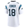 Vanessashop C.Panthers #18 Jalen Coker Player White Home Game Stitched Jerseys