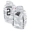 Vanessashop C.Panthers #2 Michael Jackson Player Arctic Camo Salute to Service Pullover Hoodies Limited Game Stitched Jerseys