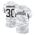 Vanessashop C.Panthers #30 Chuba Hubbard Player Arctic Camo Salute to Service T-Shirt Hoodies Stitched Jerseys