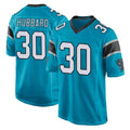 Vanessashop C.Panthers #30 Chuba Hubbard Player Blue Game Stitched Jerseys