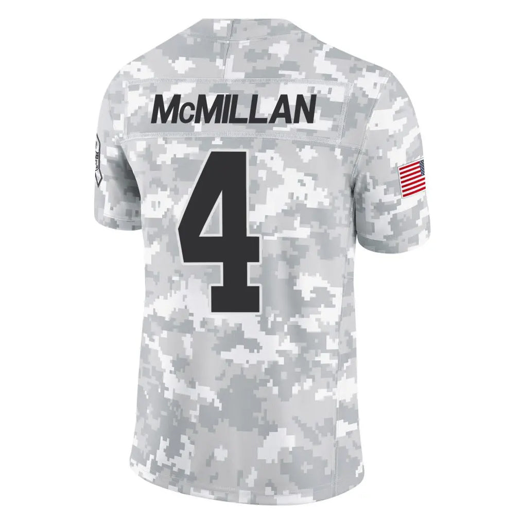 Vanessashop C.Panthers #4 Tetairoa McMillan Player Arctic Camo Salute to Service Limited Game Stitched Jerseys