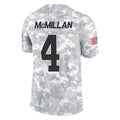 Vanessashop C.Panthers #4 Tetairoa McMillan Player Arctic Camo Salute to Service Limited Game Stitched Jerseys