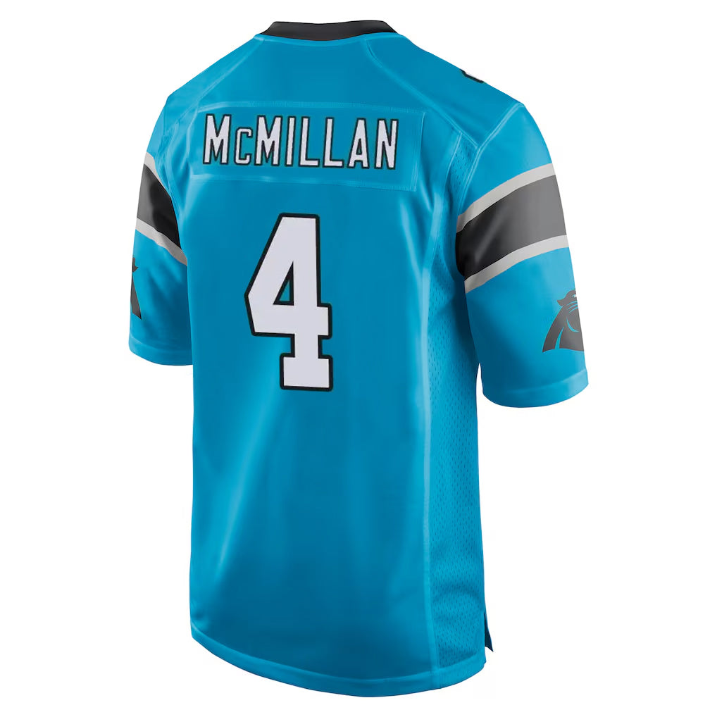 Vanessashop C.Panthers #4 Tetairoa McMillan Player Blue Game Stitched Jerseys