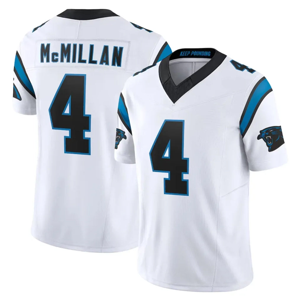 Vanessashop C.Panthers #4 Tetairoa McMillan Player White Vapor F.U.S.E. Limited Home Game Stitched Jerseys
