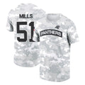 Vanessashop C.Panthers #51 Sam Mills Player Arctic Camo Salute to Service T-Shirt Hoodies Stitched Jerseys