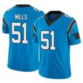 Vanessashop C.Panthers #51 Sam Mills Player Blue Vapor F.U.S.E. Limited Home Game Stitched Jerseys