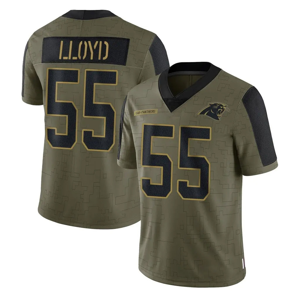 Vanessashop C.Panthers #55 Devin Lloyd Player Olive Salute to Service Limited Game Stitched Jerseys
