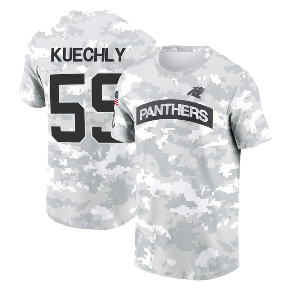 Vanessashop C.Panthers #59 Luke Kuechly Player Arctic Camo Salute to Service T-Shirt Hoodies Stitched Jerseys