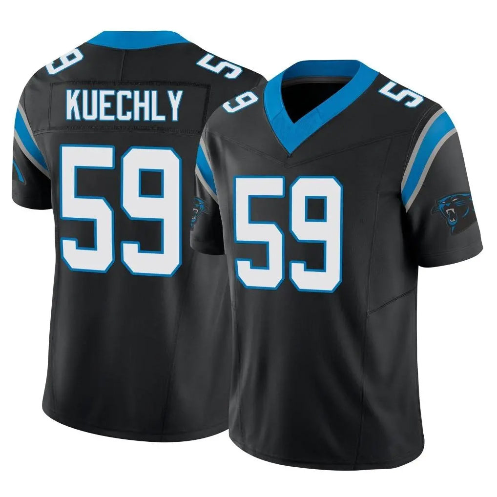 Vanessashop C.Panthers #59 Luke Kuechly Player Black Vapor F.U.S.E. Limited Home Game Stitched Jerseys