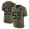 Vanessashop C.Panthers #59 Luke Kuechly Player Olive Salute to Service Limited Home Game Stitched Jerseys