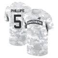 Vanessashop C.Panthers #5 Jaelan Phillips Player Arctic Camo Salute to Service T-Shirt Hoodies Stitched Jerseys