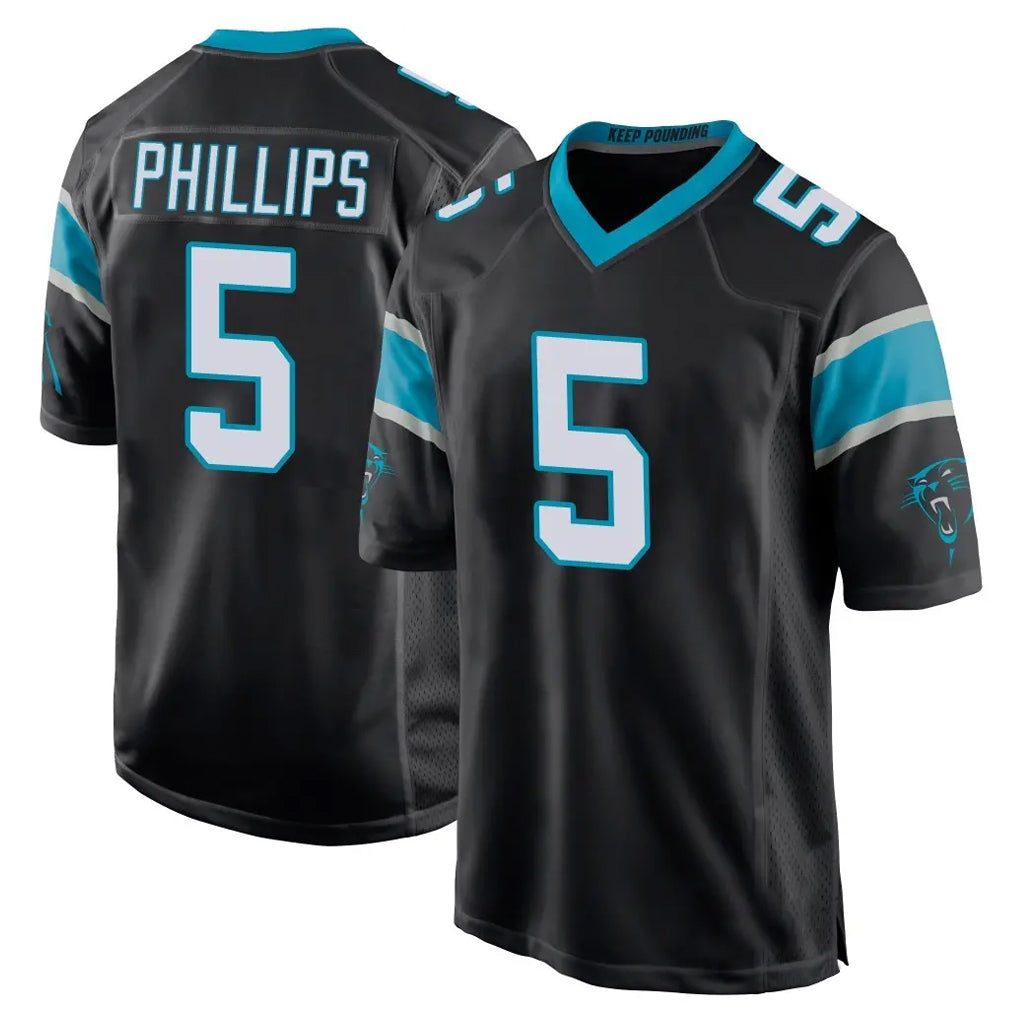 Vanessashop C.Panthers #5 Jaelan Phillips Player Black Game Stitched Jerseys