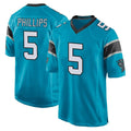 Vanessashop C.Panthers #5 Jaelan Phillips Player Blue Game Stitched Jerseys